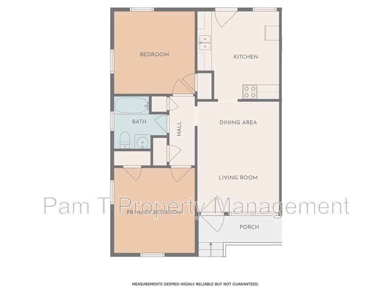 2 Bedroom 1 bath apartment property image